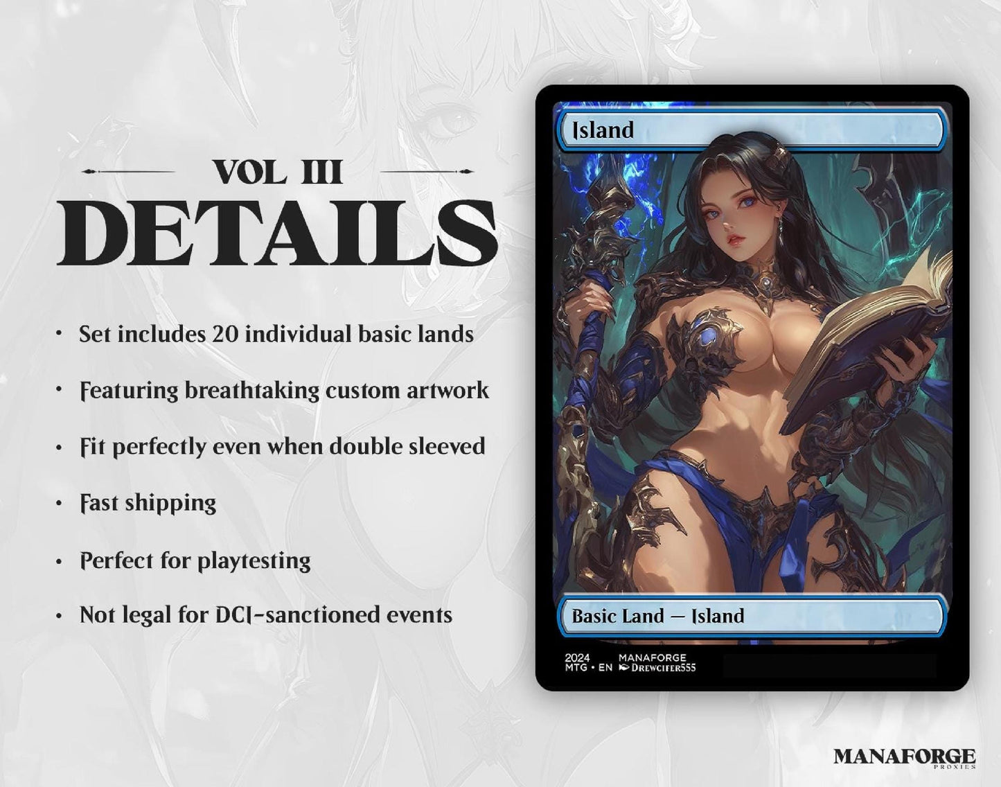 Demon Dolls Waifu Basic Lands Bundle – Full Art Anime MTG Proxies Volume Three | Custom Magic the Gathering Lands