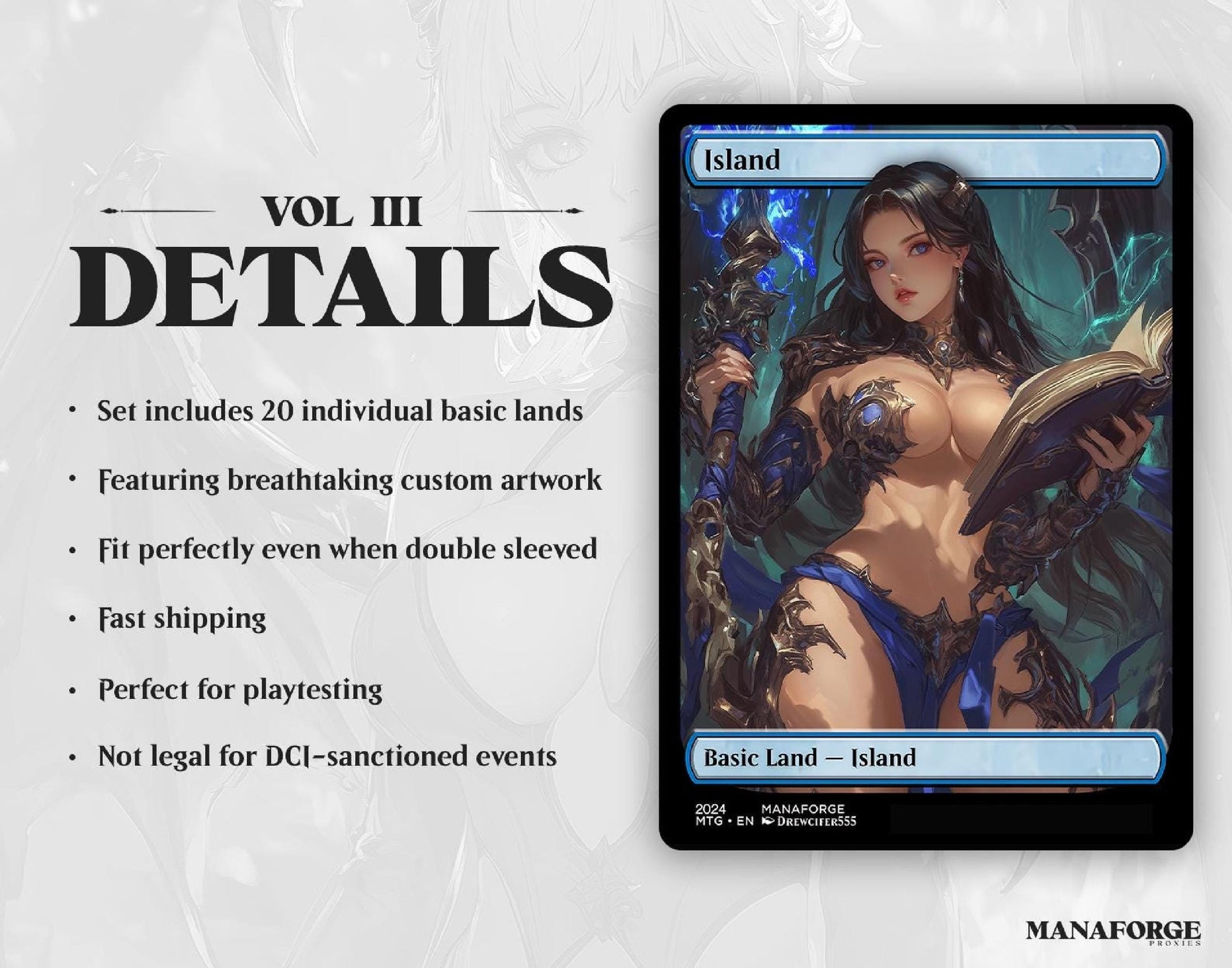 Demon Dolls Waifu Basic Lands Bundle – Full Art Anime MTG Proxies Volume Three | Custom Magic the Gathering Lands