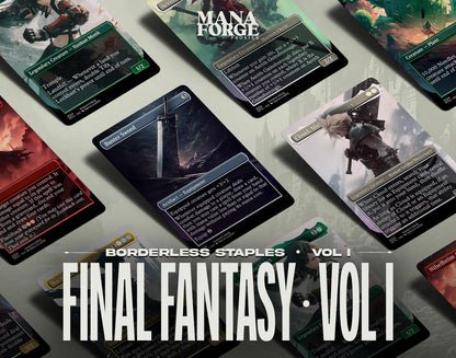 Final Fantasy MTG Proxy Set Vol. 1 | Full Art EDH Cards ft. Cloud, Tifa, Aerith, Noctis & More (Unofficial Magic the Gathering Proxys)