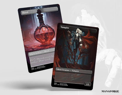 Vampires & Blood Double-Sided Tokens Bundle | Custom MTG Proxies for Commander and Casual Play