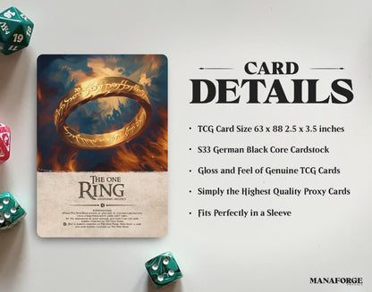Lord of the Rings MTG Proxy Set | Sauron’s Shadows Full Art Bundle ft. Nazgûl, Witch-King, The One Ring & Orcish Bowmasters