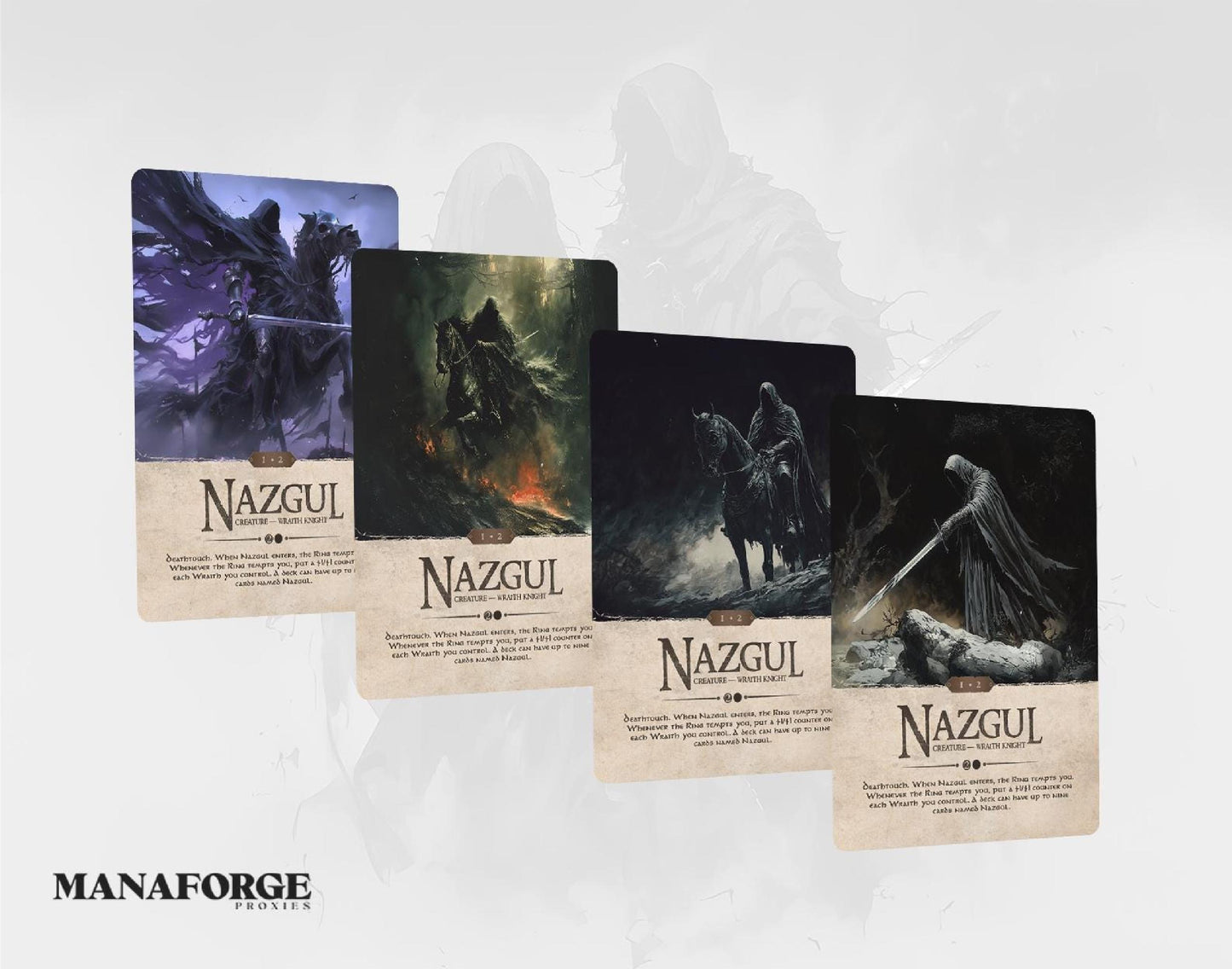Lord of the Rings MTG Proxy Set | Sauron’s Shadows Full Art Bundle ft. Nazgûl, Witch-King, The One Ring & Orcish Bowmasters