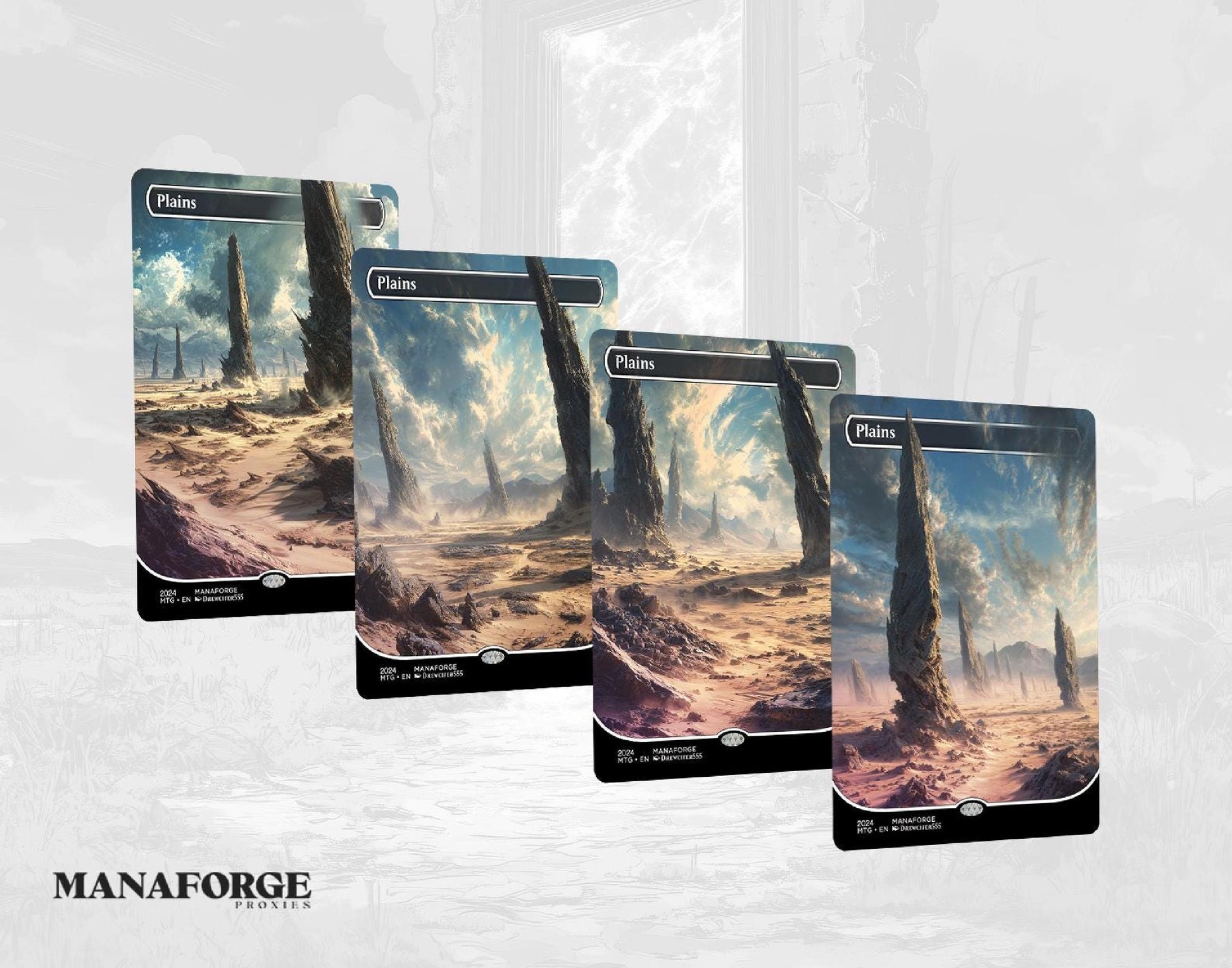 Final Fantasy Basic Lands – Volume One | 20‑Card Full‑Art MTG Proxy Set (Plains, Island, Swamp, Mountain, Forest)