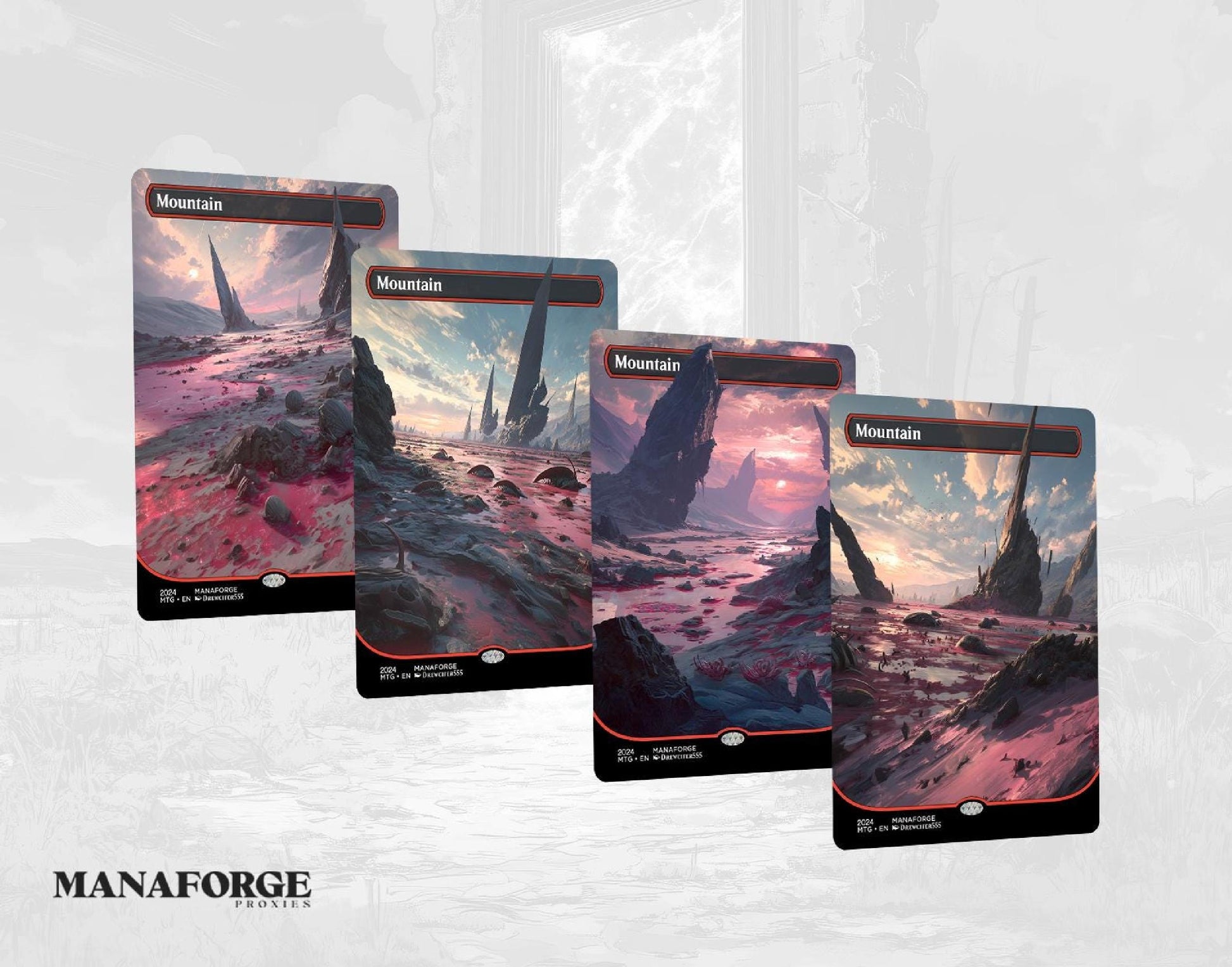 Final Fantasy Basic Lands – Volume One | 20‑Card Full‑Art MTG Proxy Set (Plains, Island, Swamp, Mountain, Forest)