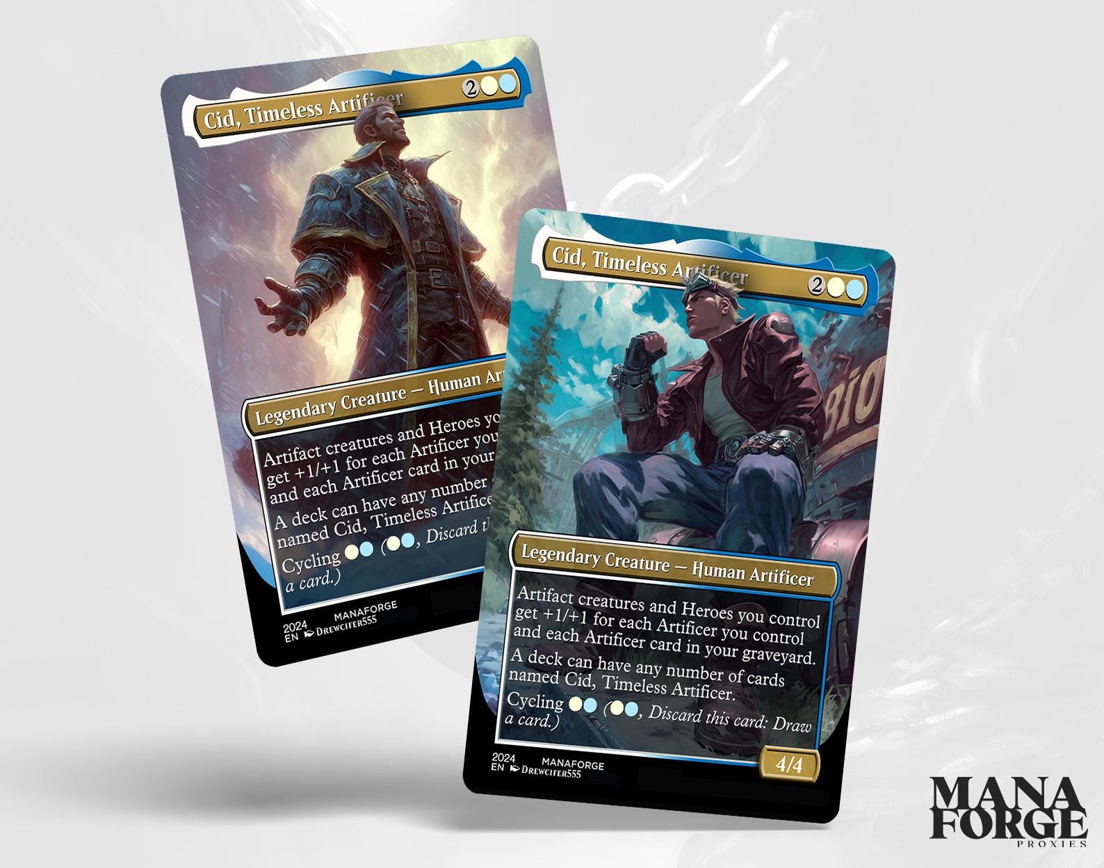 Final Fantasy Borderless Staples – Volume IV | Cid, Timeless Artificer | 10 Unique Full-Art Variants | Foil & Non-Foil MTG Proxies