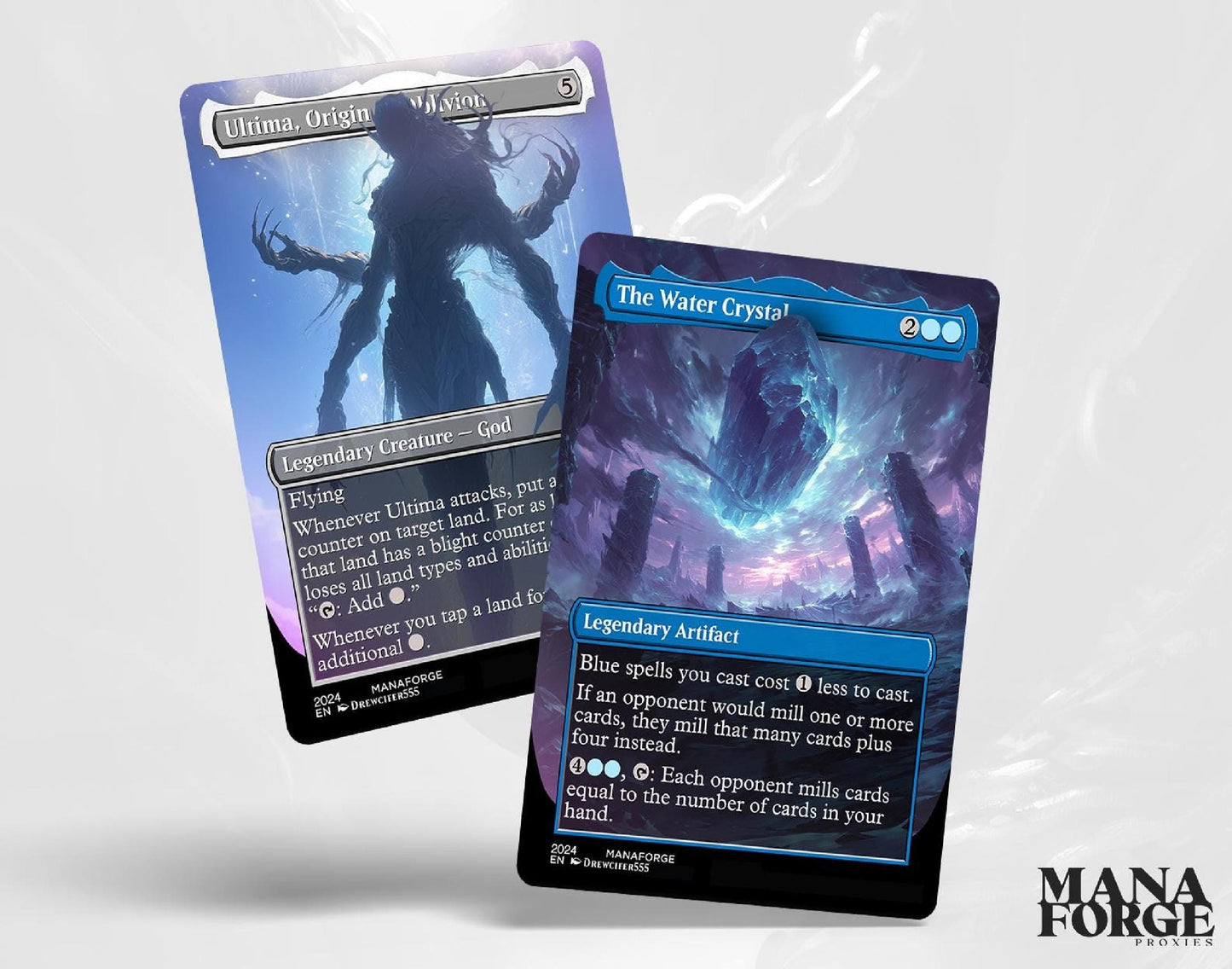 Final Fantasy Borderless Staples – Volume II | Foil & Non-Foil Full-Art MTG Proxy Set – Sephiroth, Yuna, and Ultima