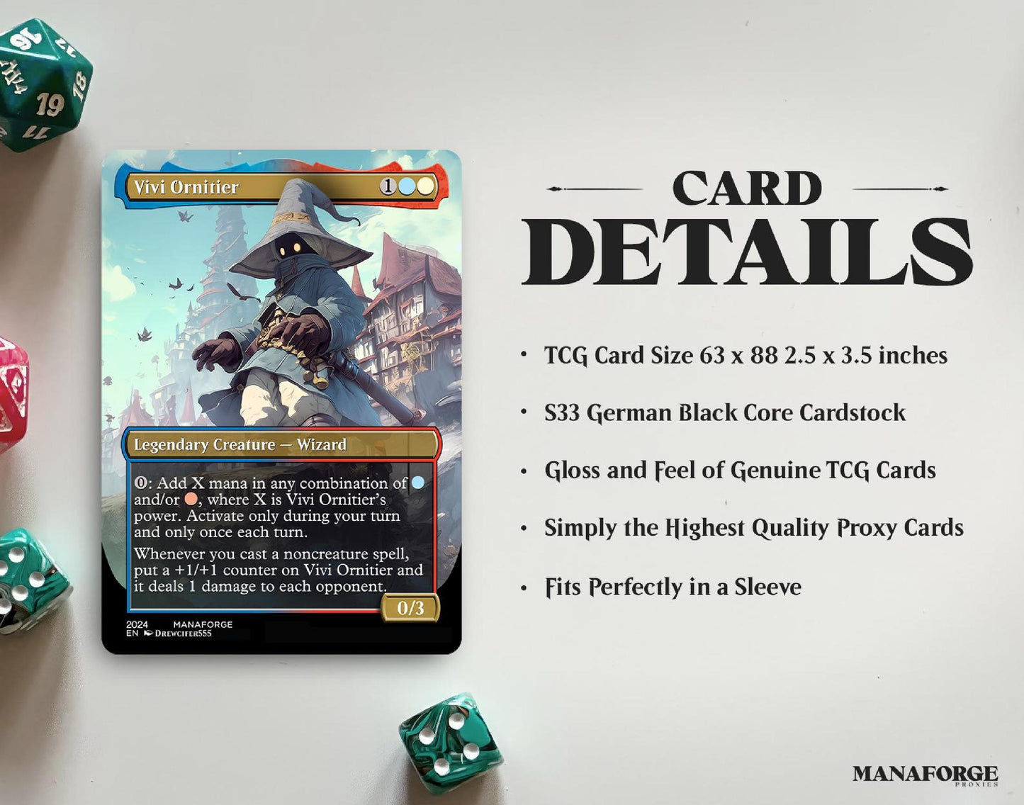 Final Fantasy Borderless Staples – Volume I | Full-Art MTG Proxy Set Foil & Non-Foil Cloud Tifa, Aerith, and Vivi