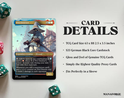 Final Fantasy Borderless Staples – Volume I | Full-Art MTG Proxy Set Foil & Non-Foil Cloud Tifa, Aerith, and Vivi