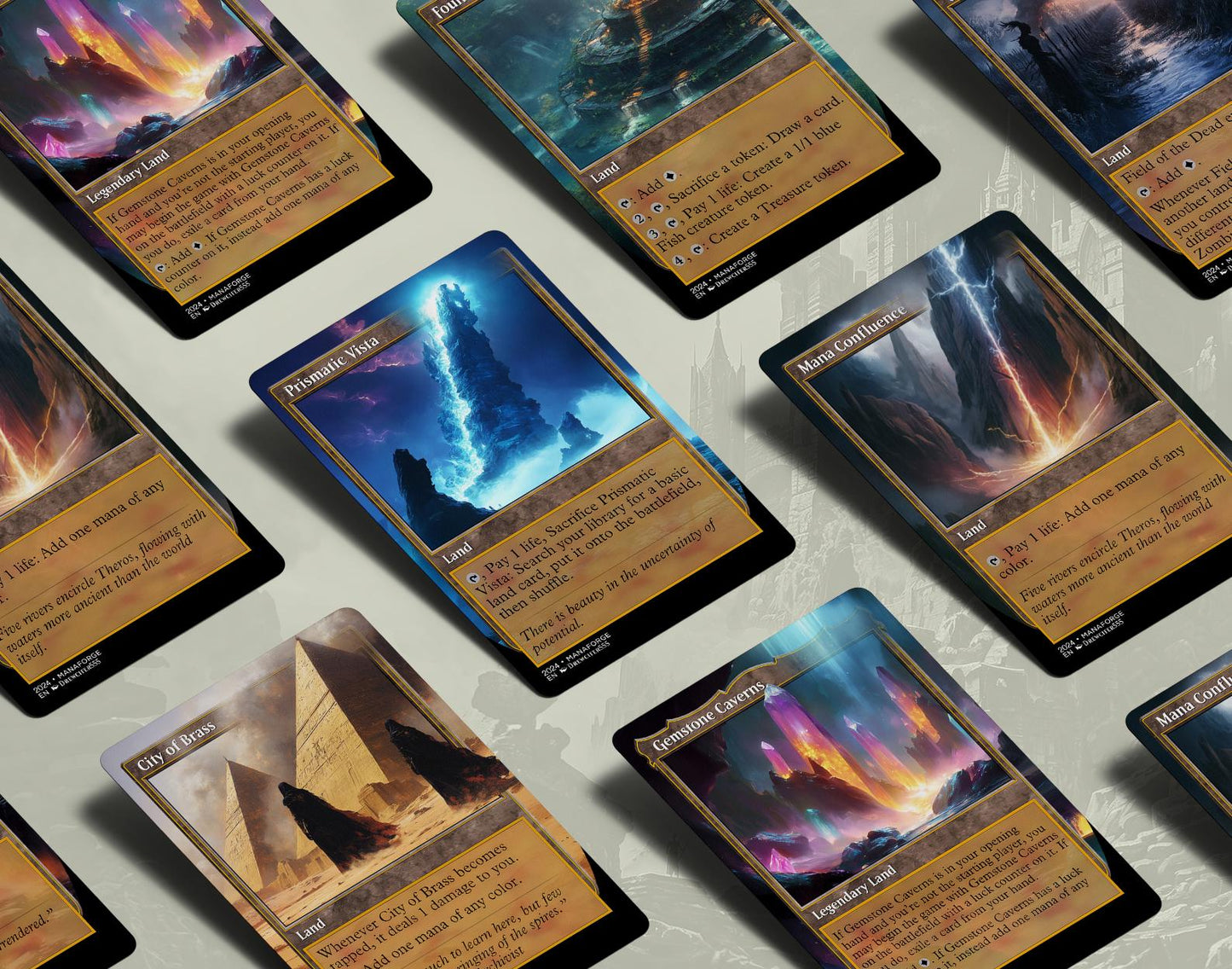 Modern Retro Utility Lands – Volume I | Full-Art Retro-Frame MTG Proxy Set (10 Staples) – Ancient Tomb, Cavern of Souls