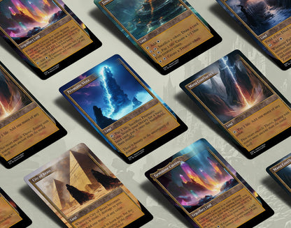 Modern Retro Utility Lands – Volume I | Full-Art Retro-Frame MTG Proxy Set (10 Staples) – Ancient Tomb, Cavern of Souls