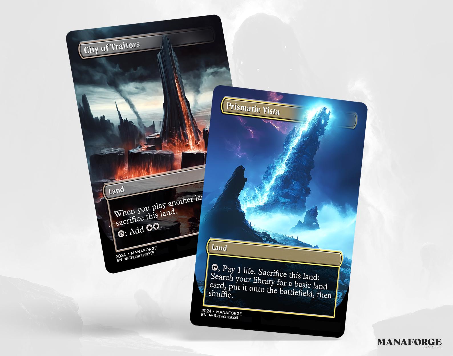 Borderless Utility Lands – Volume I | 10-Card Full-Art MTG Proxy Bundle – Ancient Tomb, Cavern of Souls, Cabal Coffers