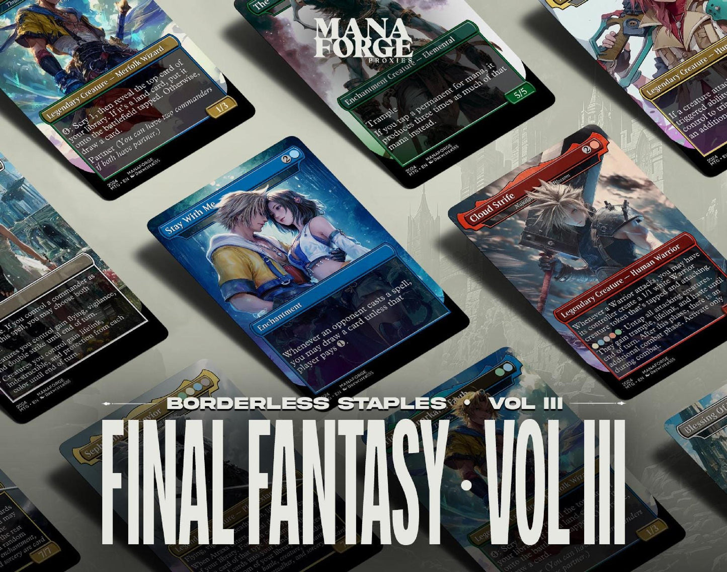 Final Fantasy MTG Proxy Set Vol. 3 | Heroes – Cloud Strife, Sephiroth, Lightning & More Commander Staples