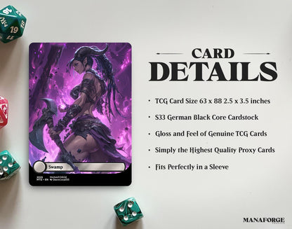 Demon Dolls Waifu Basic Lands – Vol V | 20-Card Full-Art Anime MTG Proxy Set (Plains • Island • Swamp • Mountain • Forest)