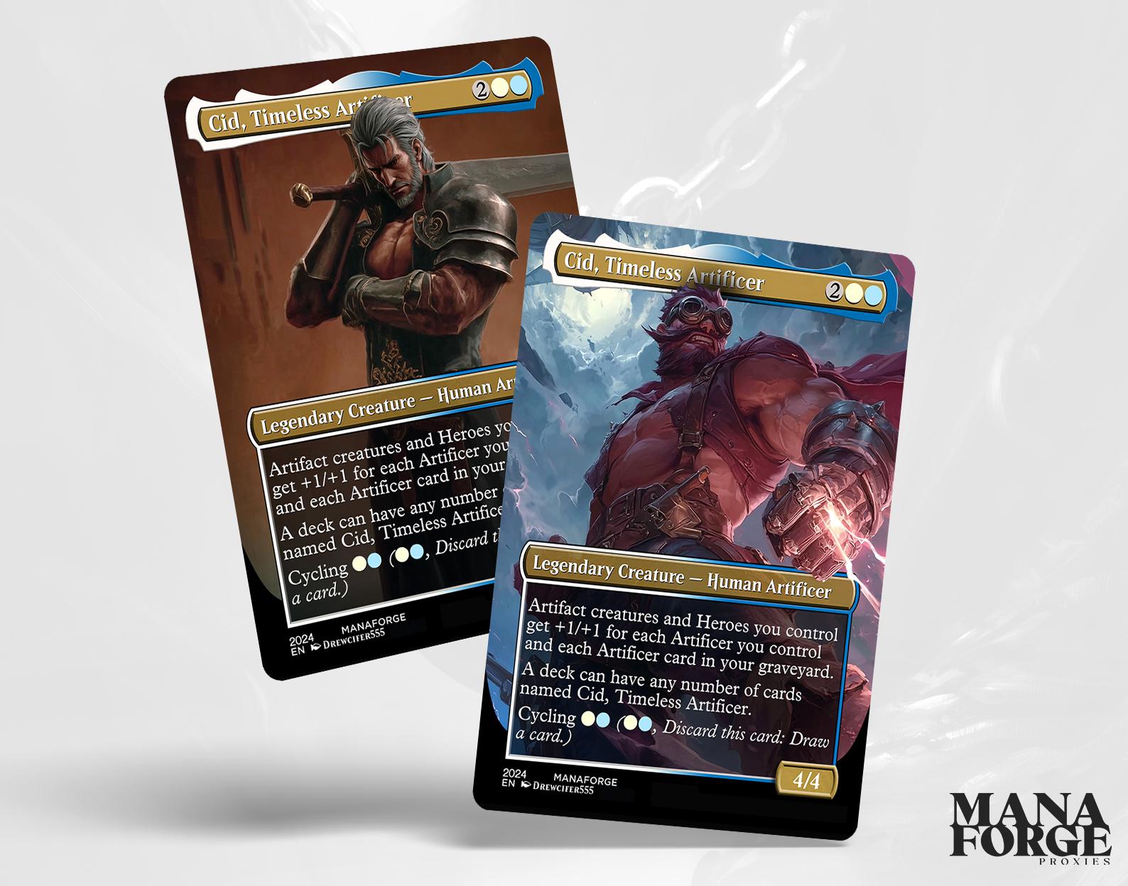 Final Fantasy Borderless Staples – Volume IV | Cid, Timeless Artificer | 10 Unique Full-Art Variants | Foil & Non-Foil MTG Proxies