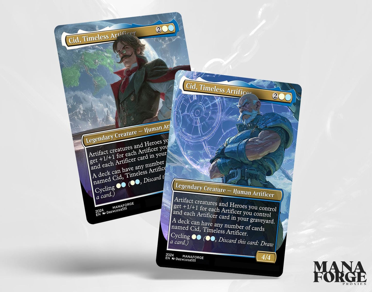 Final Fantasy Borderless Staples – Volume IV | Cid, Timeless Artificer | 10 Unique Full-Art Variants | Foil & Non-Foil MTG Proxies