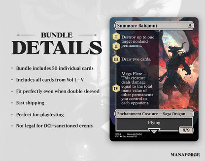 Final Fantasy Borderless Staples Mega Bundle – Volumes I-V (50-Card Set) | Full-Art Foil & Non-Foil MTG Proxies