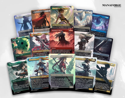 Final Fantasy Borderless Staples Mega Bundle – Volumes I-V (50-Card Set) | Full-Art Foil & Non-Foil MTG Proxies
