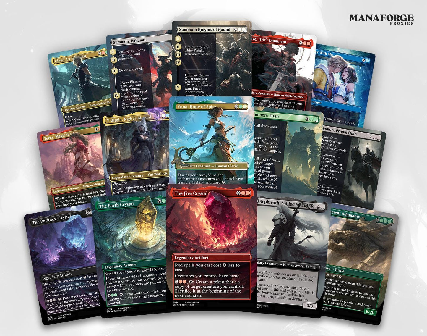 Final Fantasy Borderless Staples Mega Bundle – Volumes I-V (50-Card Set) | Full-Art Foil & Non-Foil MTG Proxies