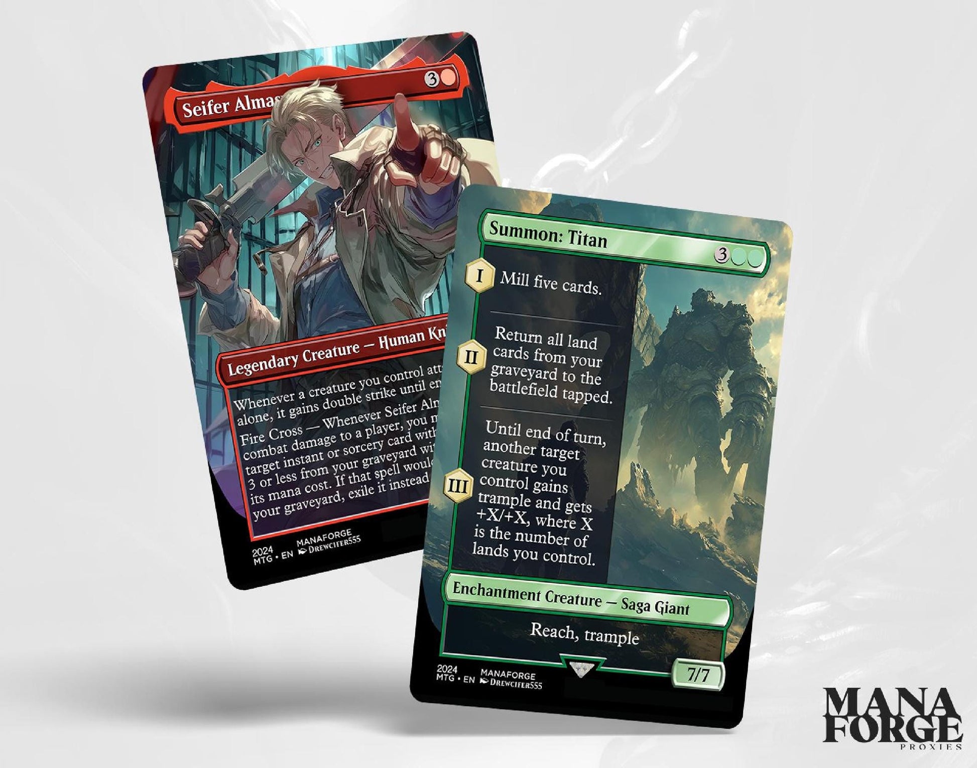 Final Fantasy Borderless Staples – Volume V | Foil & Non-Foil Full-Art MTG Proxy Set – Cloud, Bahamut, Knights of Round