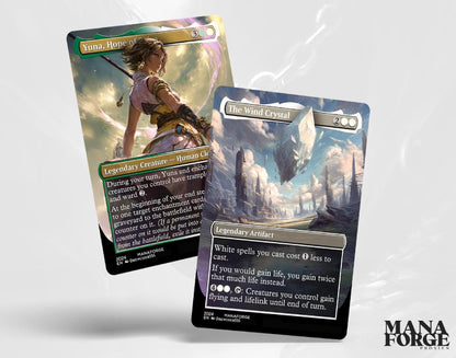 Final Fantasy Borderless Staples – Volume II | Foil & Non-Foil Full-Art MTG Proxy Set – Sephiroth, Yuna, and Ultima