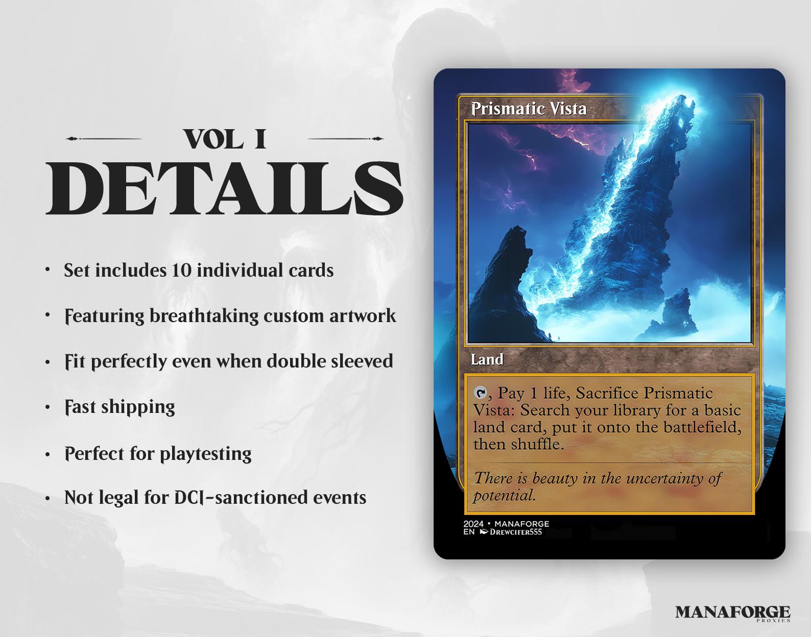 Modern Retro Utility Lands – Volume I | Full-Art Retro-Frame MTG Proxy Set (10 Staples) – Ancient Tomb, Cavern of Souls