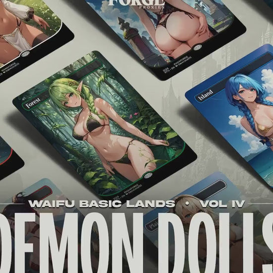 Waifu Basic Lands Bundle – Full Art Anime MTG Proxies Volume Four | Custom Magic the Gathering Lands