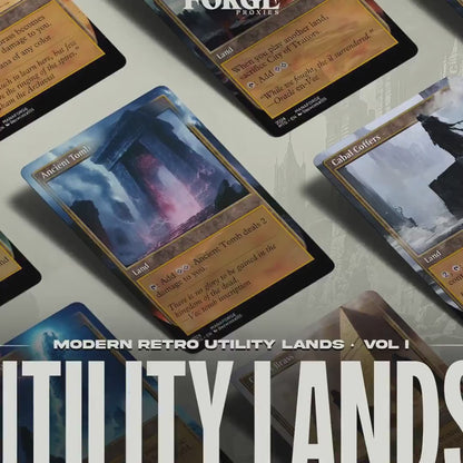 Modern Retro Utility Lands Vol I – Full Art MTG Proxies for Commander | Custom Magic the Gathering Lands