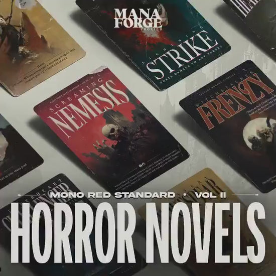 Vintage Horror Novels Volume II – Custom Horror-Inspired MTG Proxy Deck | 60-Card Mono-Red Prowess Magic Cards