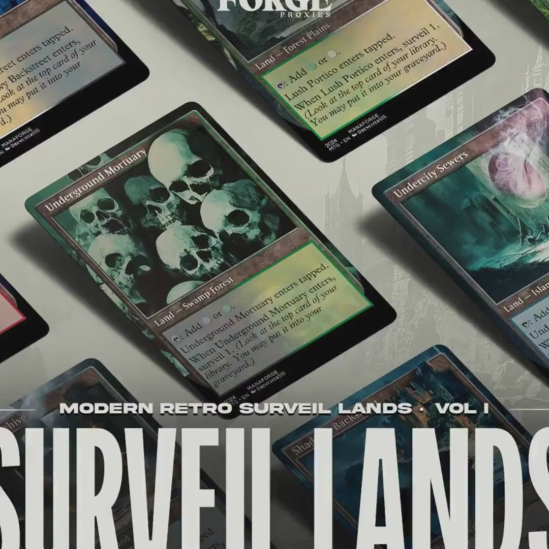 Modern Retro Surveil Lands – Volume I | Full Art MTG Proxies for Commander & Casual Play