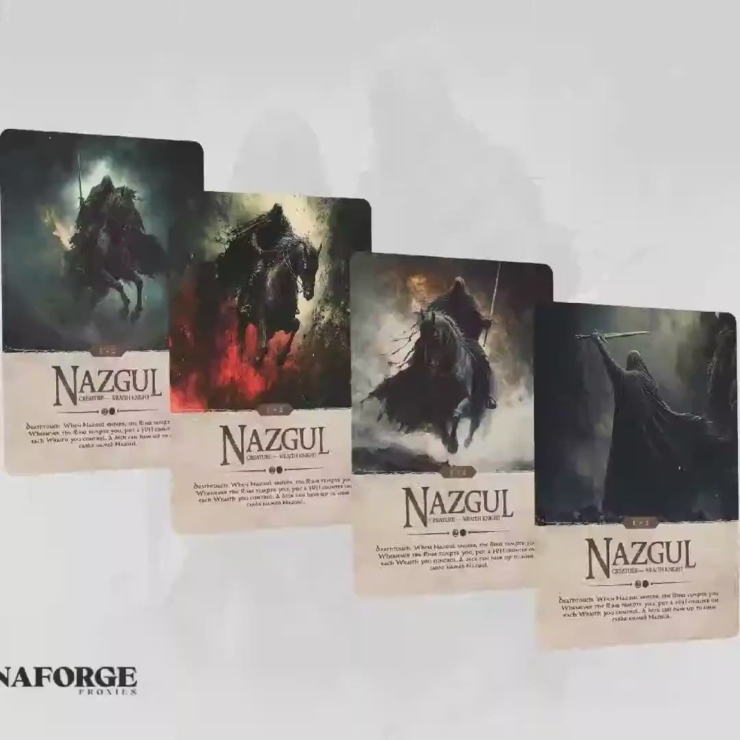 Lord of the Rings MTG Proxy Set | Sauron’s Shadows Full Art Bundle ft. Nazgûl, Witch-King, The One Ring & Orcish Bowmasters