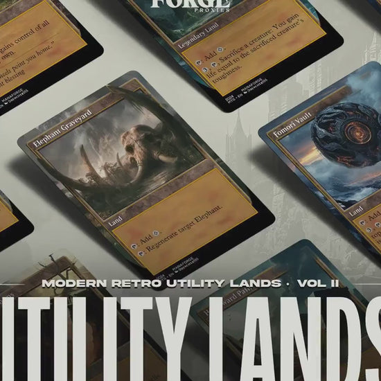 Modern Retro Utility Lands Vol II | Custom Full Art MTG Proxies for Commander & Collectors | Unique Game Accessories