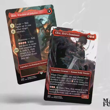 Final Fantasy Borderless Staples – Volume V | Foil & Non-Foil Full-Art MTG Proxy Set – Cloud, Bahamut, Knights of Round